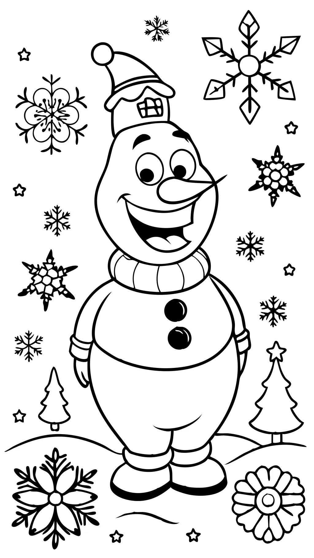 olaf coloring page